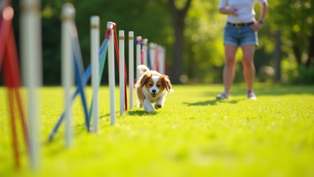 dog agility weave poles
