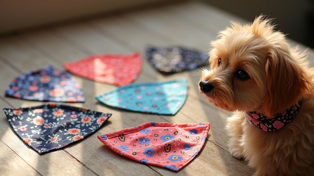 stylish dog bandanas selection